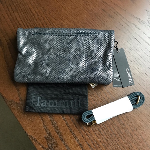 NWT Hammitt “Pierce” Silver Crossbody Handbag/Wallet - Picture 4 of 12